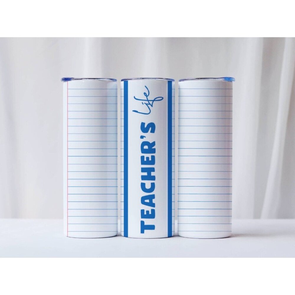 20oz Teachers Life Notebook Blue